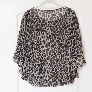 Sheer Leopard Print Top